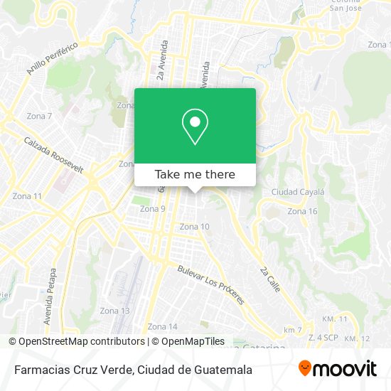 Farmacias Cruz Verde map