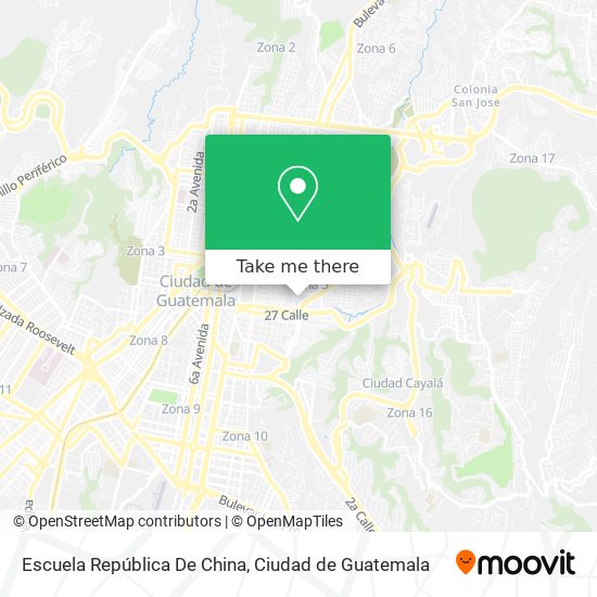 Escuela República De China map