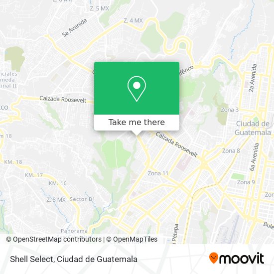 Mapa de Shell Select