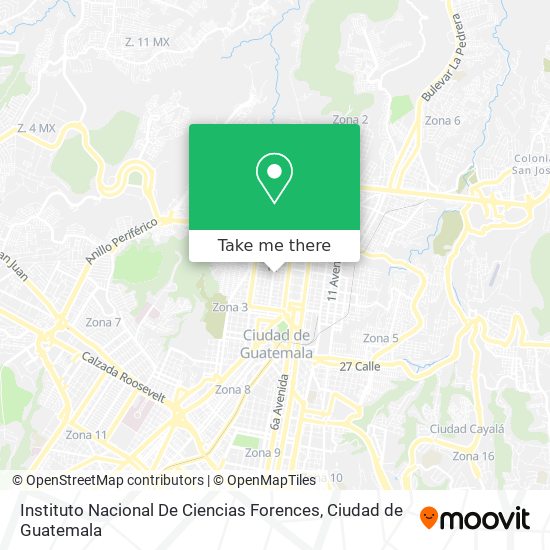 Mapa de Instituto Nacional De Ciencias Forences