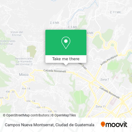 Mapa de Campos Nueva Montserrat