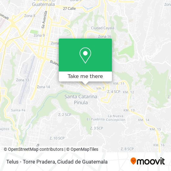 Telus - Torre Pradera map