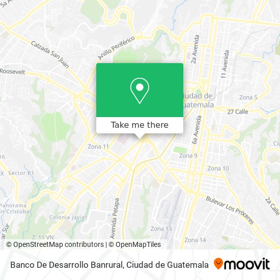 Banco De Desarrollo Banrural map