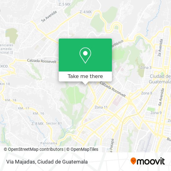 Vía Majadas map