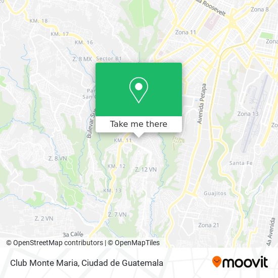 Club Monte Maria map
