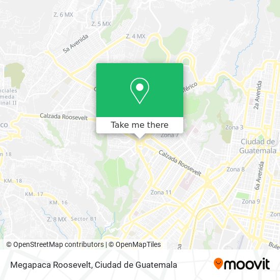 Mapa de Megapaca Roosevelt