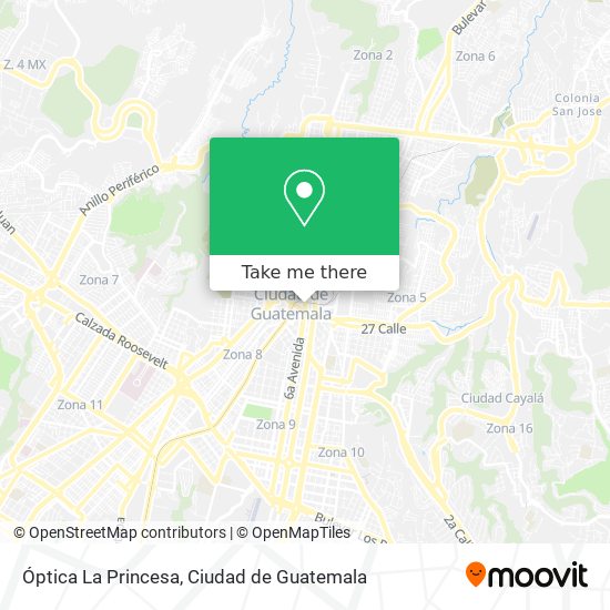 Óptica La Princesa map