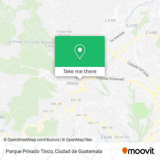 Parque Privado Tinco map