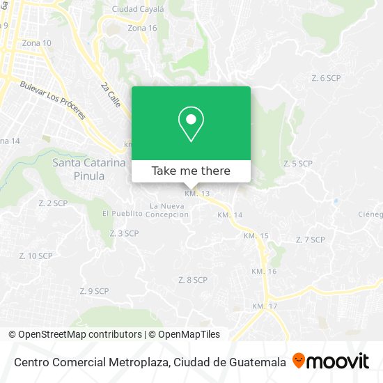 Mapa de Centro Comercial Metroplaza