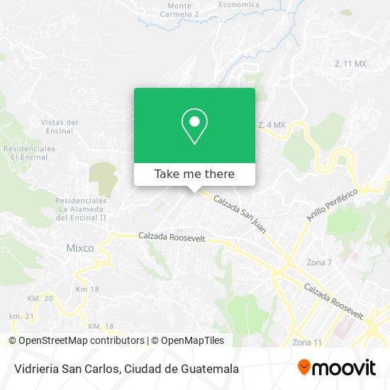 Vidrieria San Carlos map