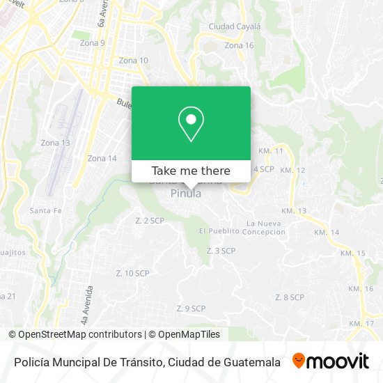 Policía Muncipal De Tránsito map