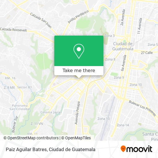 Paiz Aguilar Batres map