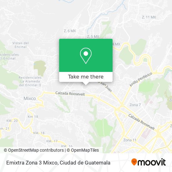 Emixtra Zona 3 Mixco map