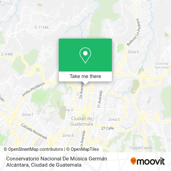 Mapa de Conservatorio Nacional De Música Germán Alcántara