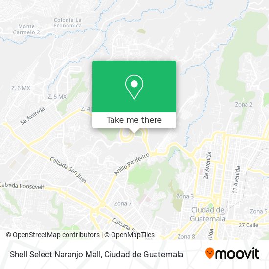 Shell Select Naranjo Mall map