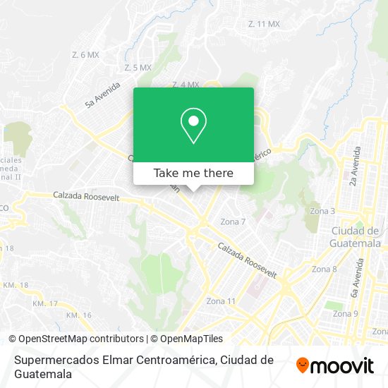 Mapa de Supermercados Elmar Centroamérica