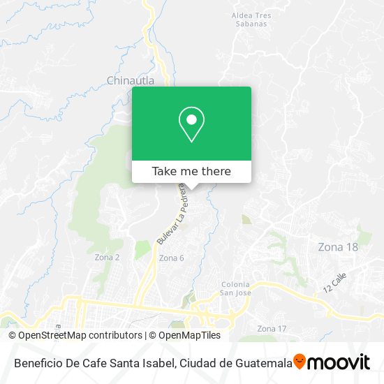 Beneficio De Cafe Santa Isabel map