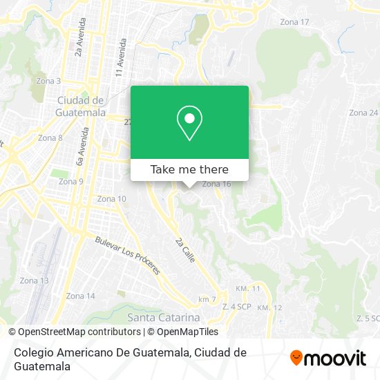 Colegio Americano De Guatemala map