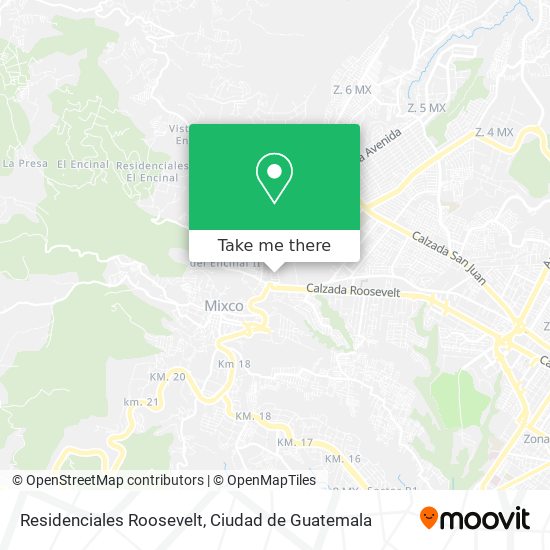 Residenciales Roosevelt map