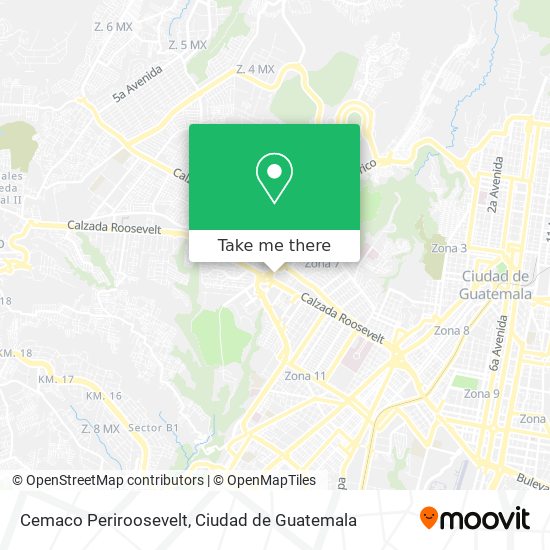 Cemaco Periroosevelt map