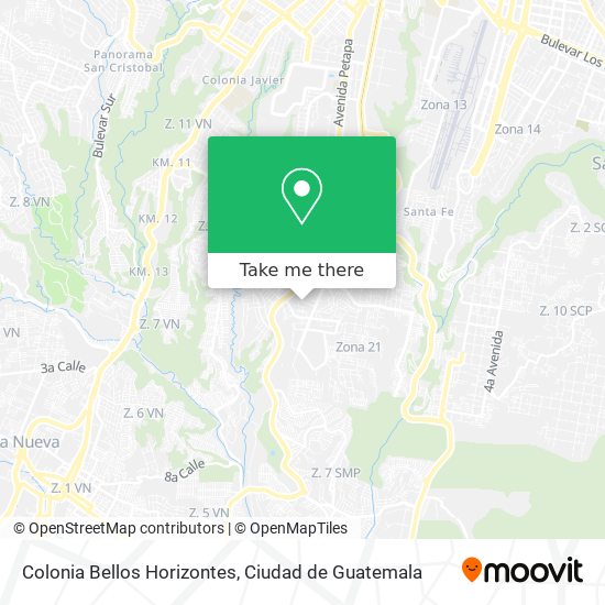 Colonia Bellos Horizontes map
