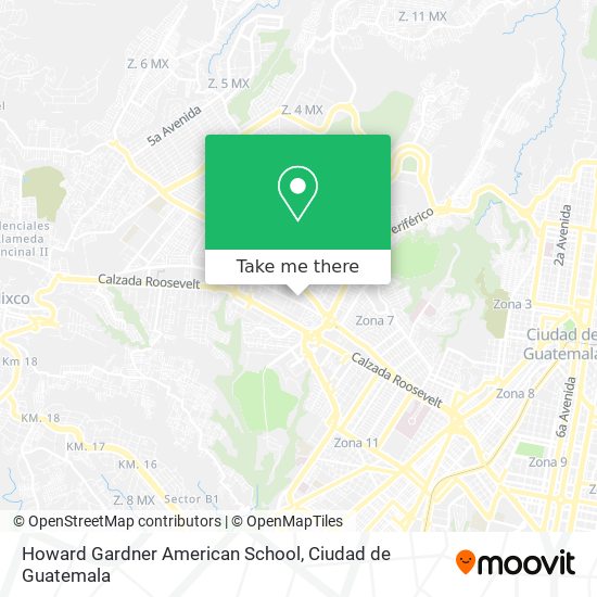 Mapa de Howard Gardner American School