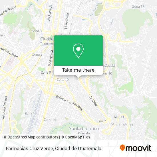 Farmacias Cruz Verde map