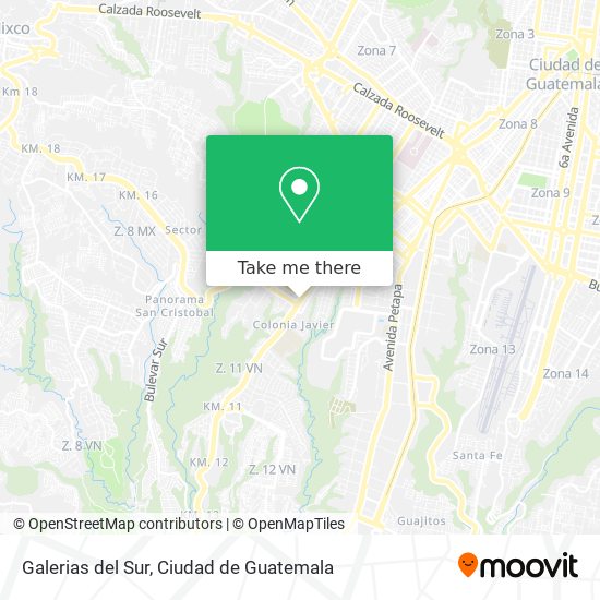 Mapa de Galerias del Sur