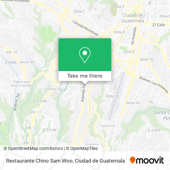 Mapa de Restaurante Chino Sam Woo