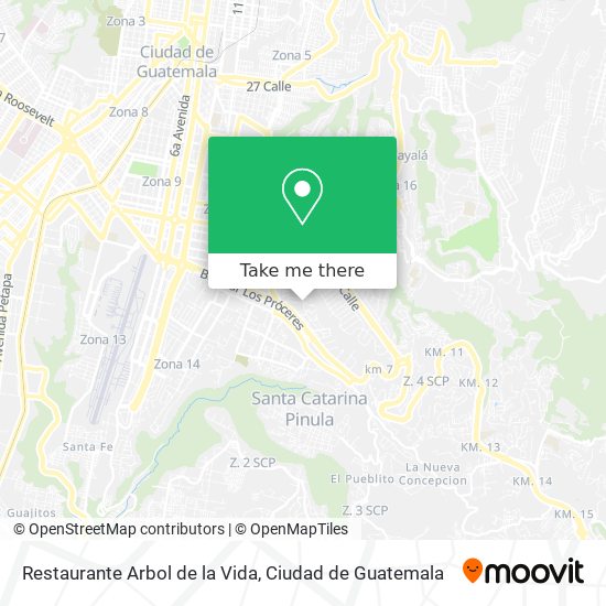 Restaurante Arbol de la Vida map