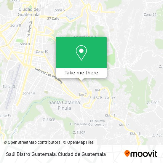 Mapa de Saúl Bistro Guatemala