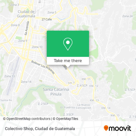 Mapa de Colectivo Shop