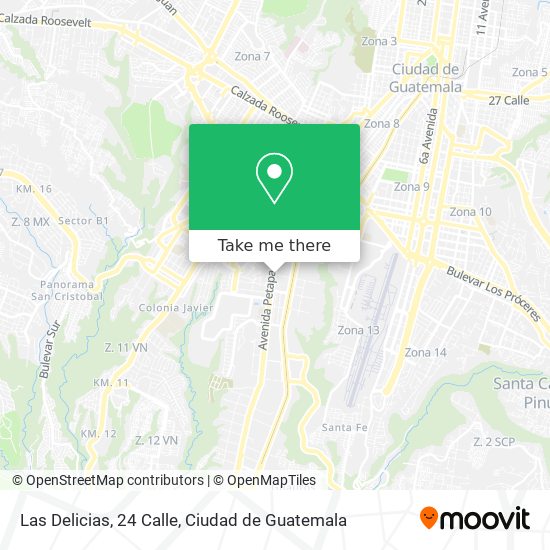 Las Delicias, 24 Calle map