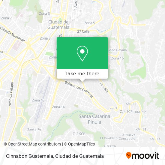 Cinnabon Guatemala map