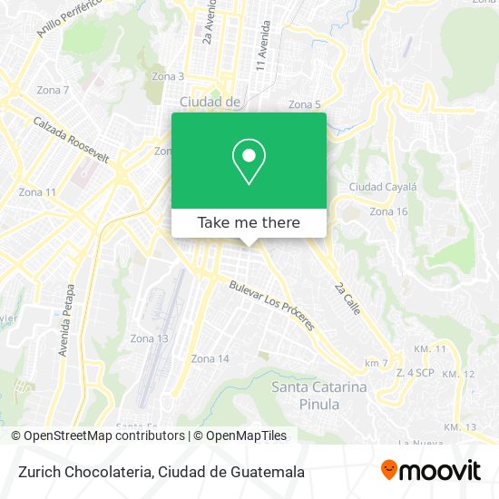 Mapa de Zurich Chocolateria