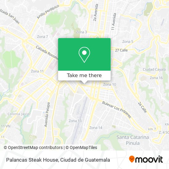 Palancas Steak House map