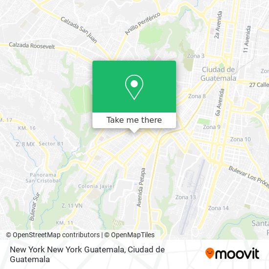 New York New York Guatemala map