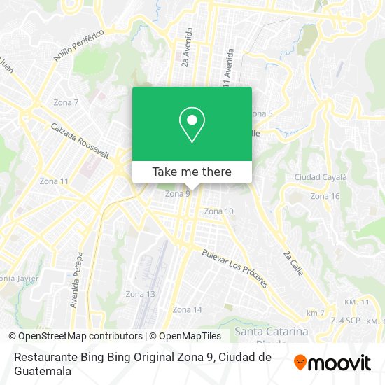Restaurante Bing Bing Original Zona 9 map