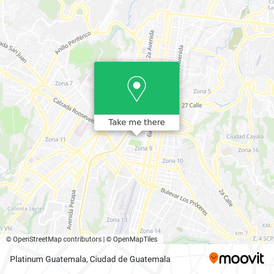 Platinum Guatemala map