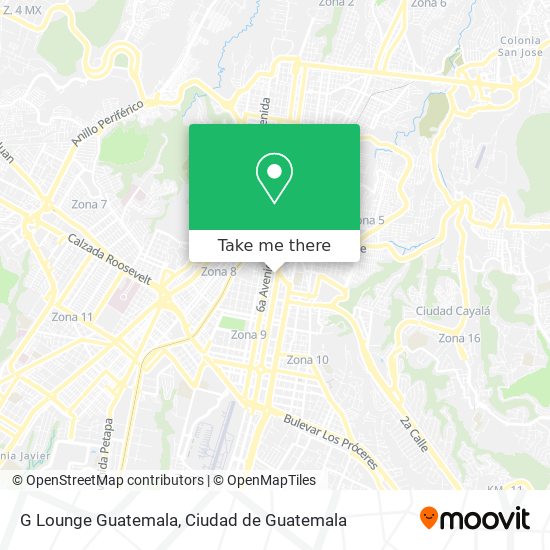 Mapa de G Lounge Guatemala