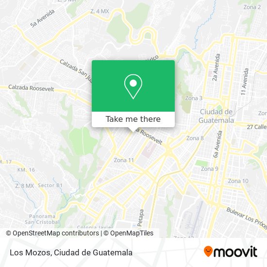 Los Mozos map