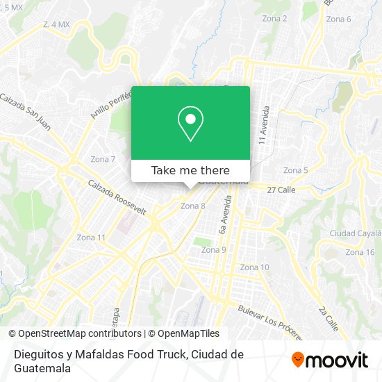 Mapa de Dieguitos y Mafaldas Food Truck