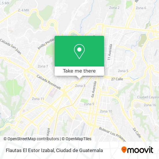 Flautas El Estor Izabal map