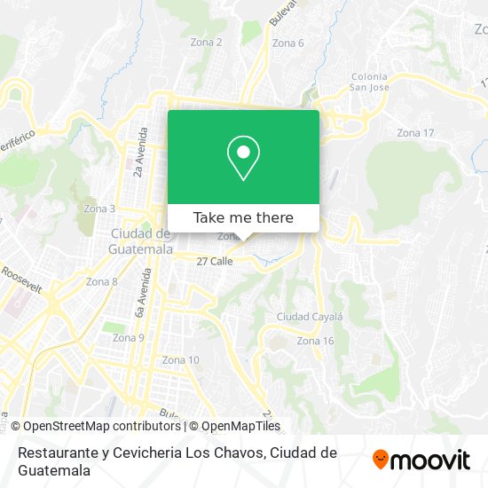 Mapa de Restaurante y Cevicheria Los Chavos