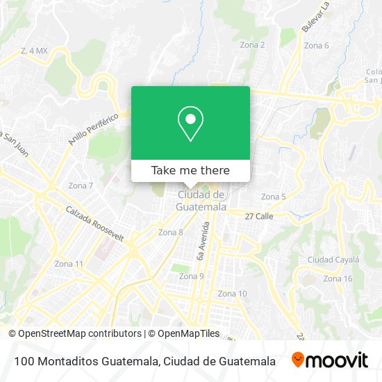 100 Montaditos Guatemala map