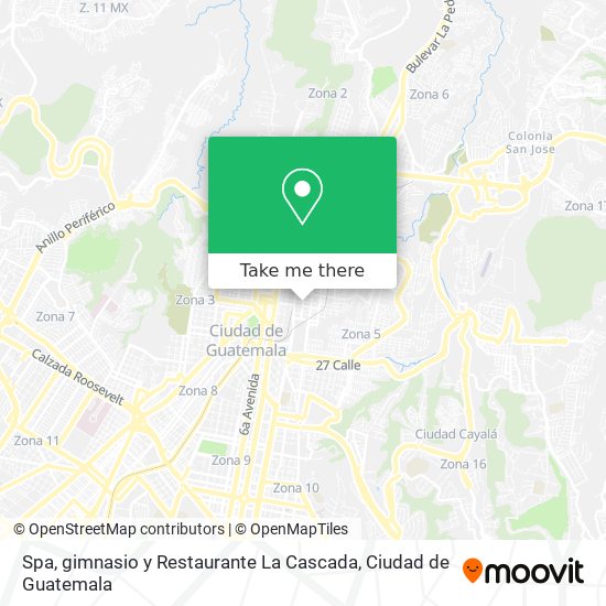 Spa, gimnasio y Restaurante La Cascada map