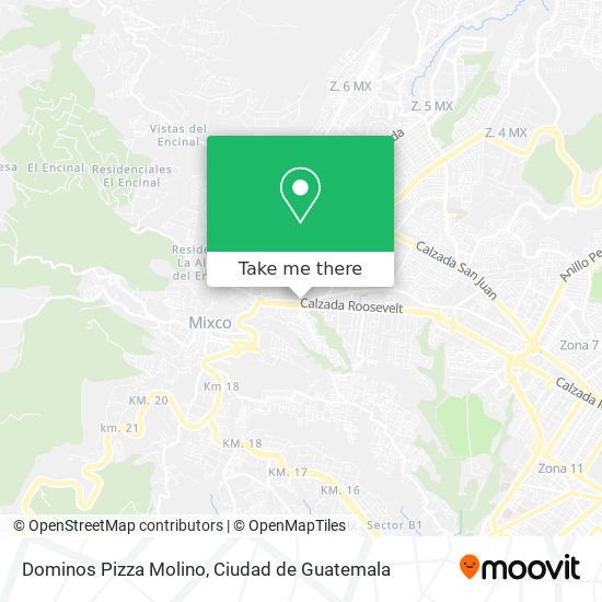 Mapa de Dominos Pizza Molino