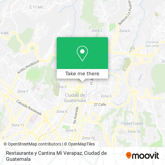 Mapa de Restaurante y Cantina Mi Verapaz