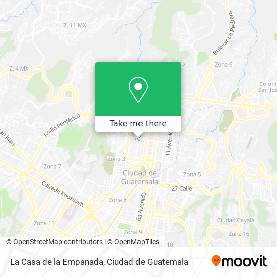 Mapa de La Casa de la Empanada