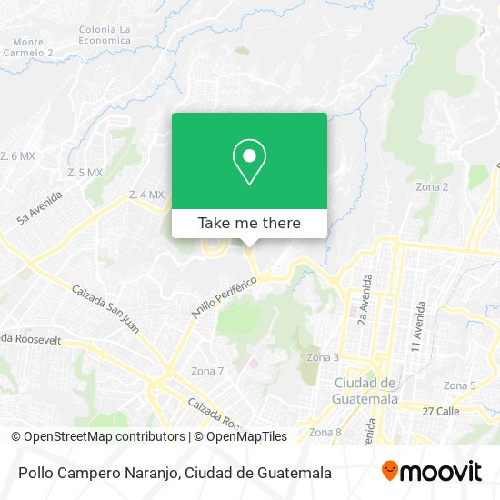 Pollo Campero Naranjo map